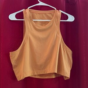 Lulu Orange Sleeveless Women's crop top